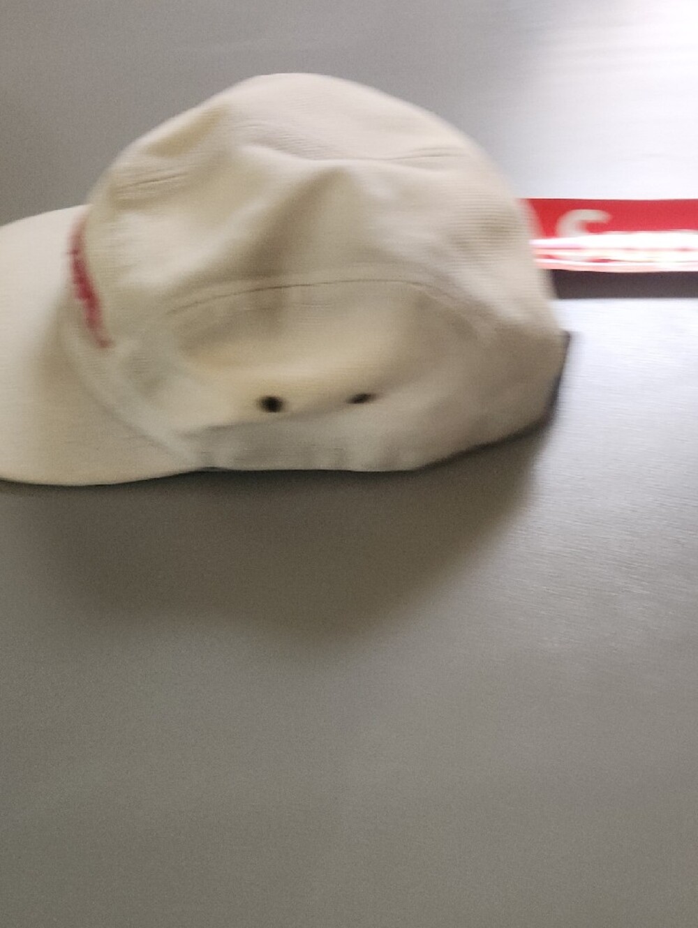Supreme Blue Drawstring Sweatshorts with Cream Box Logo Camp Cap and Sticker - Picture 5 of 7